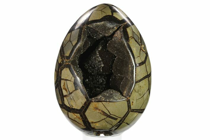 Septarian Dragon Egg Geode - Crystal Filled #134433